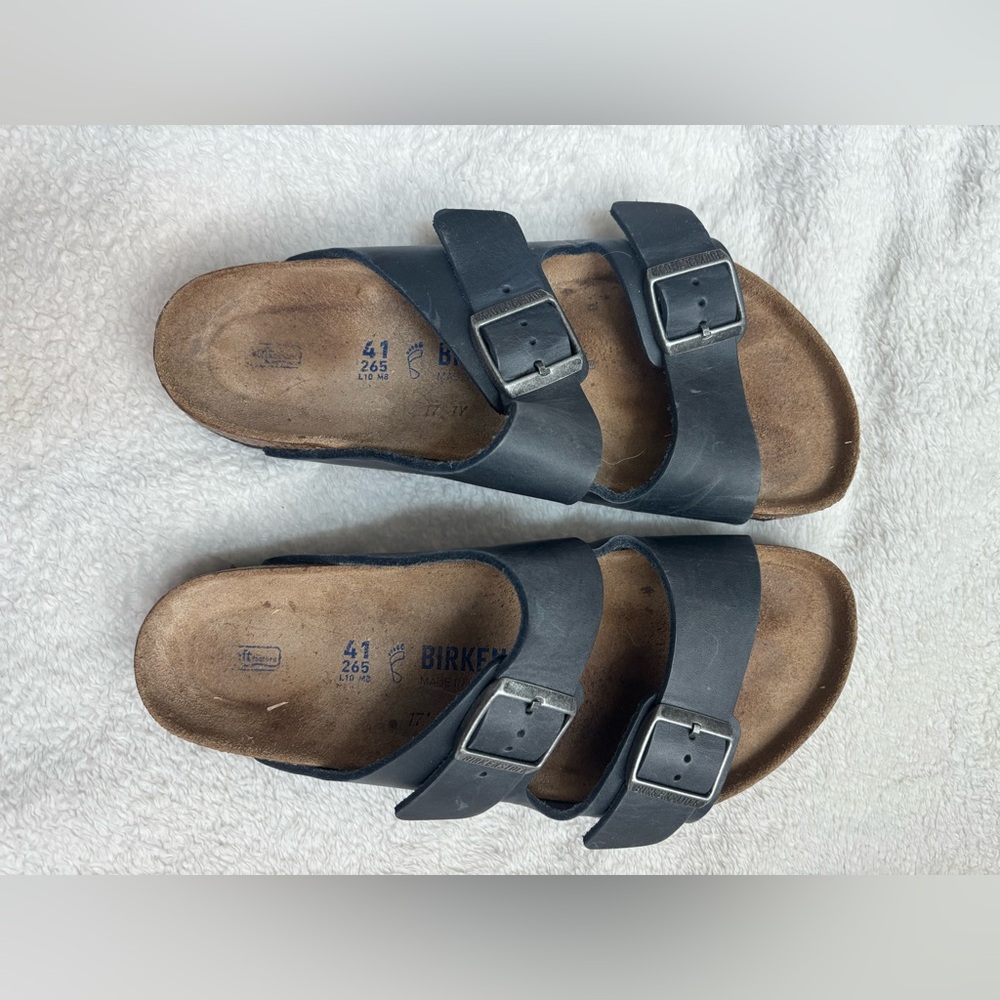 Birkenstock Black and Brown Men's Sandals